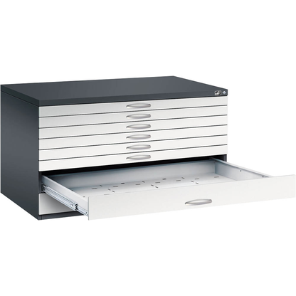 Artikelbild für CP 7200 Planschrank schwarzgrau, lichtgrau 8 Schubladen 135,0 x 96,0 x 76,0 cm, 1 St., Artikelnummer 682777