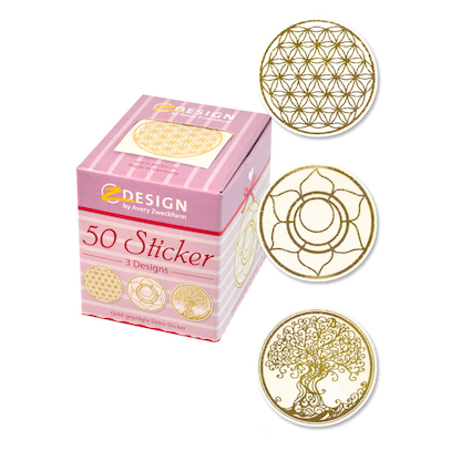 Artikelbild für AVERY Zweckform Aufkleber 56817 Lebensblume, gold, 50 Etiketten, Artikelnummer 102321