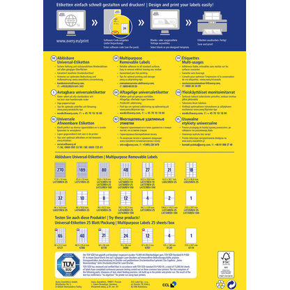 Artikelbild 3 für AVERY Zweckform Etiketten L4736REV-100 weiß 45,7 x 21,2 mm, 100 Blatt, Artikelnummer 644294