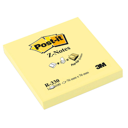 Artikelbild 3 für Post-it® Z-Notes Haftnotizen R330 gelb, 12 Blöcke, Artikelnummer 130930