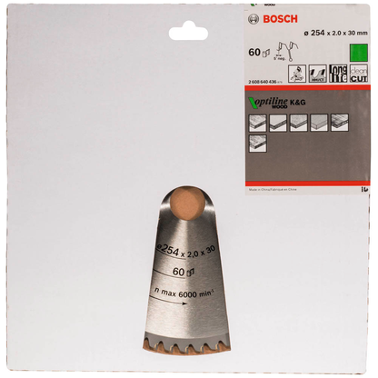 Artikelbild 2 für BOSCH Optiline Wood Kreissägeblatt 254,0 mm, 60 Zähne, 1 St., Artikelnummer 452914