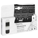 Artikelbild 1 für KREUL Black & White Stoffmalfarbe farbsortiert, 4 St., Artikelnummer 115299