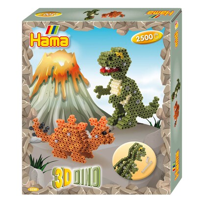 Artikelbild für Hama® Bügelperlen Set 3D Dino mehrfarbig, Artikelnummer 191589