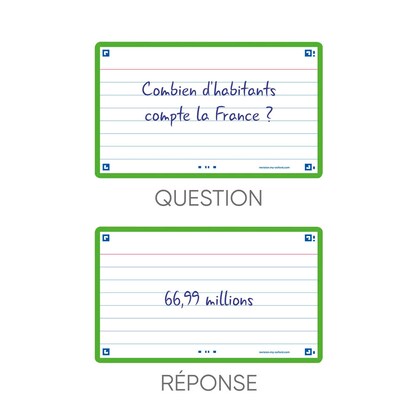 Artikelbild 5 für OXFORD Karteikarten FLASH 2.0 DIN A7 weiß, grün liniert, 80 St., Artikelnummer 371528