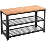 Artikelbild 1 für VASAGLE Schuhbank LBS073N01 hellbraun, schwarz Holz 73,0 cm, Artikelnummer 439329