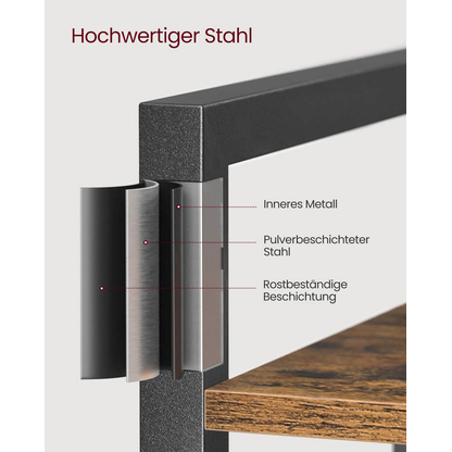 Artikelbild 7 für VASAGLE Bücherregal braun, schwarz 66,0 x 30,0 x 153,0 cm, 1 St., Artikelnummer 289359