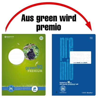 Artikelbild für Staufen® Schulheft Premio Lineatur 27 liniert DIN A4 Innen- und Außenrand, 16 Blatt, 1 St., Artikelnummer 974826