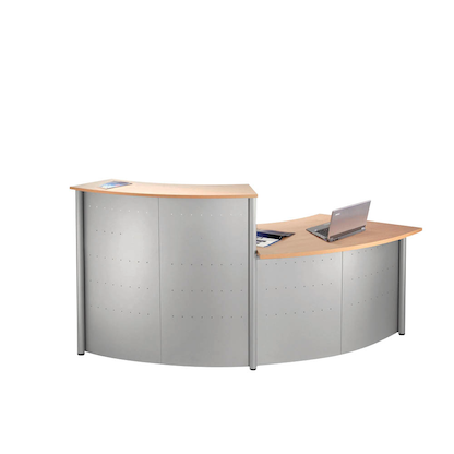 Artikelbild 5 für Kerkmann Anbautheke Genua gebogen, buche, silber 126,5 x 80,0 x 72,0 cm, Artikelnummer 359240