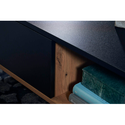 Artikelbild 4 für WOHNLING Couchtisch rechteckig MDF-Platte schwarz, eiche 60,0 x 110,0 x 38,0 cm, 1 St., Artikelnummer 166187