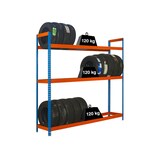 Artikelbild 1 für Simonrack Reifenregal AUTOFORTE 8435104947449 blau, orange 150,0 x 45,0 x 200,0 cm, Artikelnummer 358939