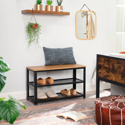 Artikelbild 5 für VASAGLE Schuhbank LBS073N01 hellbraun, schwarz Holz 73,0 cm, Artikelnummer 439329