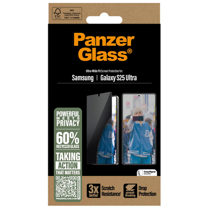 Artikelbild 4 für PanzerGlass™ Display-Schutzglas für Samsung Galaxy S25 Ultra, Artikelnummer 525198