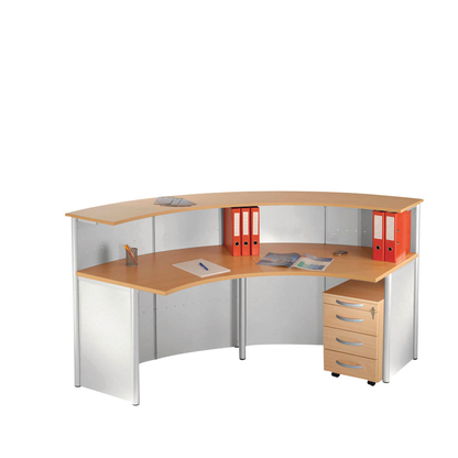 Artikelbild 6 für Kerkmann Empfangstheke Genua gebogen, buche, silber 118,0 x 70,0 x 115,0 cm, Artikelnummer 359174