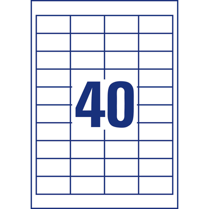 Artikelbild 3 für AVERY Zweckform Etiketten 4780 weiß 48,5 x 25,4 mm, 30 Blatt, Artikelnummer 437863