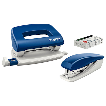 Artikelbild für LEITZ Locher und Heftgeräte Set NeXXt 5058 und 5517 Mini blau, Artikelnummer 681021
