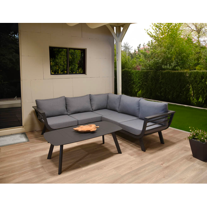 Artikelbild 8 für Garden Pleasure Loungegruppe AURELIA hellgrau, dunkelgrau Metall, 13-teilig, Artikelnummer 379984