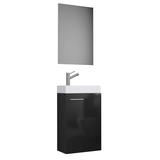 Artikelbild 1 für VCM my bath Badmöbel-Set 3-teilig Slito 914134 schwarz 41,0 x 22,0 x 130,0 cm, Artikelnummer 388285