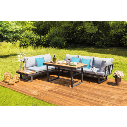 Artikelbild 12 für greemotion Loungegruppe San Jose grau, anthrazit Holz, Metall, 13-teilig, Artikelnummer 422727