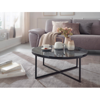 Artikelbild 7 für WOHNLING Couchtisch rund MDF-Platte marmor 80,0 x 80,0 x 36,0 cm, 1 St., Artikelnummer 439131