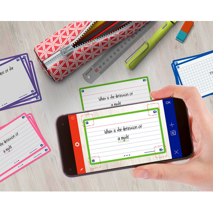 Artikelbild 4 für OXFORD Karteikarten FLASH 2.0 DIN A7 weiß, grün liniert, 80 St., Artikelnummer 371528