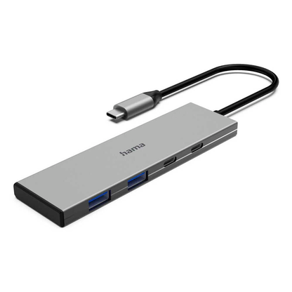 Artikelbild für hama USB-Hub 4-fach grau, Artikelnummer 756187
