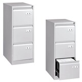 Artikelbild 1 für BISLEY LIGHT Hängeregistraturschrank lichtgrau 3 Schubladen 41,3 x 62,2 x 101,6 cm, 1 St., Artikelnummer 955690