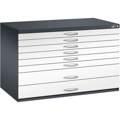 Artikelbild 4 für CP 7100 Planschrank schwarzgrau, verkehrsweiß 8 Schubladen 110,0 x 76,5 x 76,0 cm, 1 St., Artikelnummer 683084