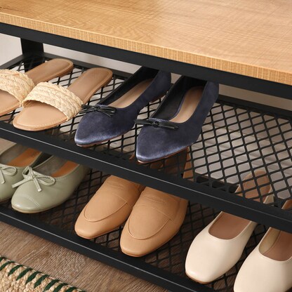 Artikelbild 8 für VASAGLE Schuhbank LBS073N01 hellbraun, schwarz Holz 73,0 cm, Artikelnummer 439329