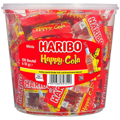 Artikelbild 4 für HARIBO Happy Cola Minibeutel Fruchtgummi 100 St./980,0 g, Artikelnummer 226340
