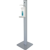 Artikelbild 1 für helit Desinfektionsspender stehend the aseptic H6817087 silber, weiß Stahl, Kunststoff 1,0 l, 1 St., Artikelnummer 334633