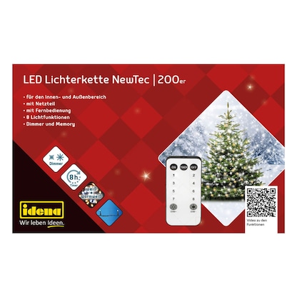 Artikelbild 9 für Idena NewTec 200er LED Lichterkette grün 27,9 m, 1 St., Artikelnummer 761686