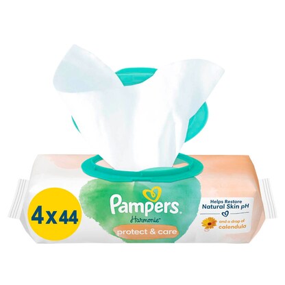 Artikelbild 2 für Pampers® Feuchttücher protect & care Harmonie™ 1-lagig weiß, 176 St., Artikelnummer 273934