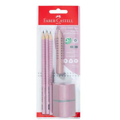 Artikelbild für FABER-CASTELL GRIP 2001 Bleistift-Set B rose shadow, 1 Set, Artikelnummer 370474