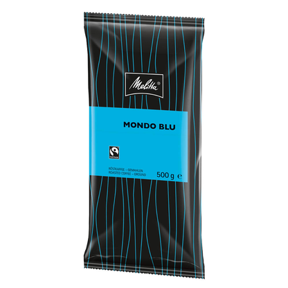 Artikelbild für Melitta MONDO BLU Kaffee, gemahlen, Arabica- und Robustabohnen kräftig, 500,0 g, Artikelnummer 484347