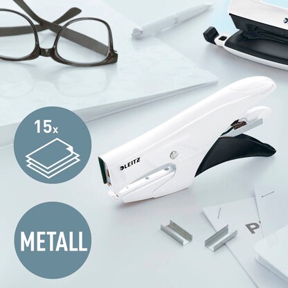 Artikelbild 2 für LEITZ Heftzange 5531 WOW perlweiß, 1 St., Artikelnummer 280503