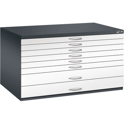 Artikelbild 4 für CP 7200 Planschrank schwarzgrau, verkehrsweiß 8 Schubladen 135,0 x 96,0 x 76,0 cm, 1 St., Artikelnummer 683526