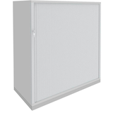 Artikelbild 1 für fm fastline Rollladenschrank weiß, silber 2 Fachböden 120,0 x 44,2 x 113,3 cm, Artikelnummer 160543