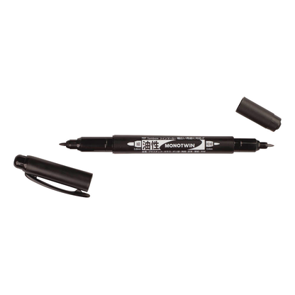 Artikelbild für Tombow MONO twin Permanentmarker schwarz 0,4 - 0,8 mm, 1 St., Artikelnummer 300253