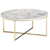 Artikelbild 1 für WOHNLING Couchtisch rund MDF-Platte marmor 80,0 x 80,0 x 36,0 cm, 1 St., Artikelnummer 439127