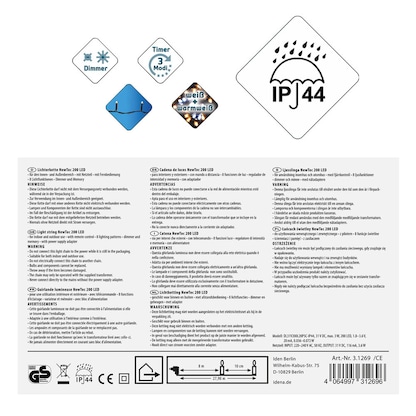 Artikelbild 10 für Idena NewTec 200er LED Lichterkette grün 27,9 m, 1 St., Artikelnummer 761686