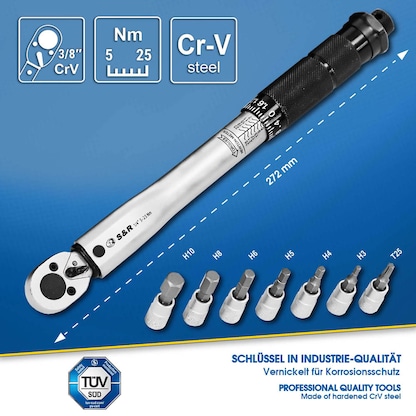 Artikelbild 2 für S&R Drehmomentschlüssel 465.014.025, 1 Set, Artikelnummer 316329
