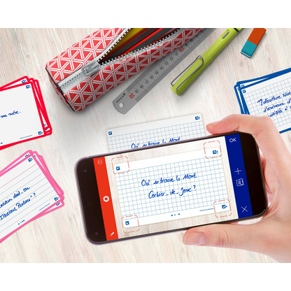 Artikelbild 4 für OXFORD Karteikarten FLASH 2.0 DIN A7 weiß kariert, 80 St., Artikelnummer 371509