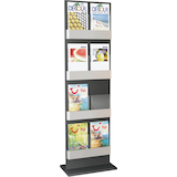 Artikelbild 1 für Kerkmann Prospektständer First silber DIN A4, DIN A5, DIN lang 8 Fächer 54,0 x 30,0 x 175,0 cm, 1 St., Artikelnummer 545160