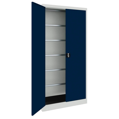 Artikelbild für mauser Stahlschrank BF 5 PLZ - 7035/5003 lichtgrau, saphirblau keine Fachböden 95,0 x 50,0 x 195,0 cm, aufgebaut, 1 St., Artikelnummer 600591