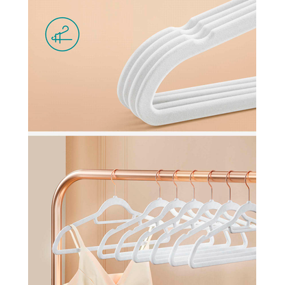 Artikelbild 4 für SONGMICS Kleiderbügel weiß, 50 St., Artikelnummer 290672