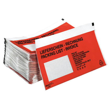 Artikelbild für VP Lieferscheintaschen Kunststoff DIN lang 1.000 St., Artikelnummer 918995