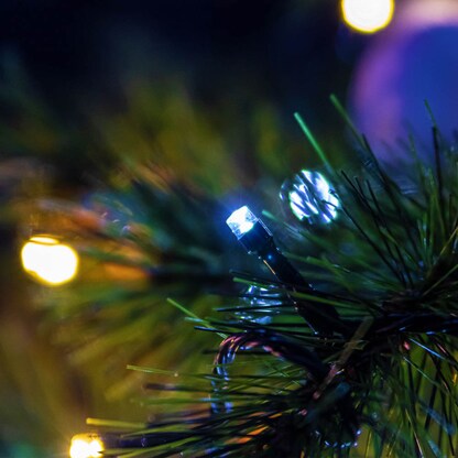 Artikelbild 5 für Idena 80er bunte LED Lichterkette grün 16,0 m, 1 St., Artikelnummer 105187