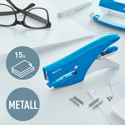 Artikelbild 3 für LEITZ Heftzange 5531 WOW blau-metallic, 1 St., Artikelnummer 280735