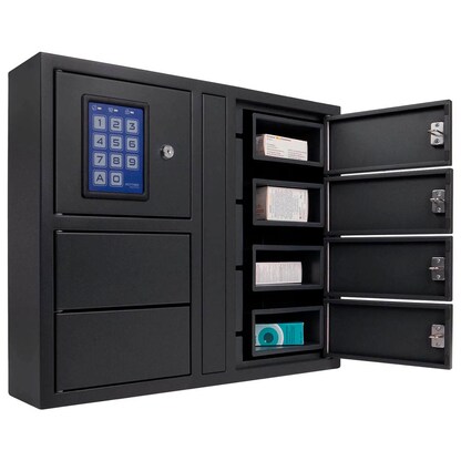 Artikelbild für ROTTNER Key Depot 6 Schlüsseltresor anthrazit, Elektronik- und Standardschloss, 57,0 x 11,8 x 46,0 cm, 1 St., Artikelnummer 653229