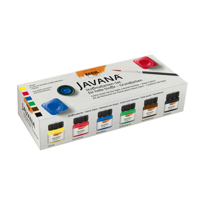 Artikelbild für KREUL Javana Basic Stoffmalfarbe farbsortiert 6 x 20 ml, 6 St., Artikelnummer 115786